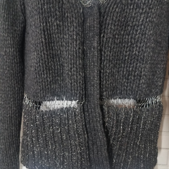 Duffy Gray Knit Wool Cashmere Blend Sweater - Picture 2 of 13